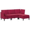 vidaXL Juego de muebles de sal&oacute;n 4 uds. Rojo vino Terciopelo