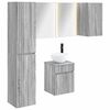 vidaXL Juego de Muebles de Ba&ntilde;o 5 pcs Sonoma gris 43 x 11,5 x 60,5 cm