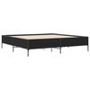 vidaXL Estructura de cama madera de ingenier&iacute;a y metal negro 200x200cm