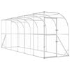 vidaXL Gallinero Contra Pared Plateado 600 x 150 x 215 cm