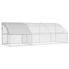 vidaXL Jaula para pollos 3 pcs Plateado 600 x 200 x 200 cm acero y PE