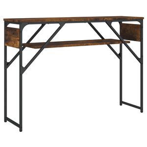 vidaXL Mesa consola estante madera ingenier&iacute;a roble humo 105x30x75 cm