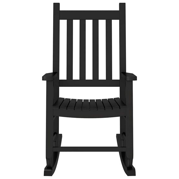 vidaXL Mecedora para ni&ntilde;os madera maciza de &aacute;lamo negro