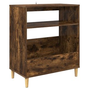 vidaXL Soporte para tocadiscos Roble Ahumado 71 x 39,5 x 83 cm