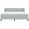 vidaXL Cama tipo Box Spring Gris claro 180 x 200 cm Terciopelo