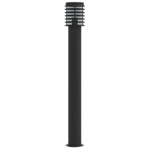 vidaXL L&aacute;mpara de suelo de exterior acero inoxidable negro 110 cm