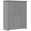 vidaXL Armario BODO madera maciza de pino gris 146x53,5x173 cm