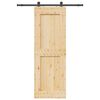 vidaXL Puerta corredera con herrajes madera maciza de pino 80x210 cm