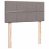 vidaXL Cama box spring con colch&oacute;n tela gris taupe 100x200 cm