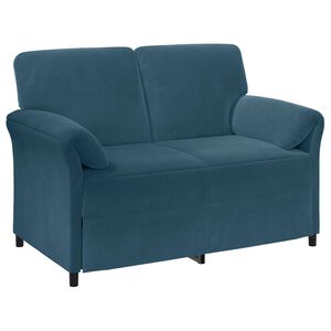 vidaXL Sof&aacute; de 2 Plazas Azul 138 x 83 x 95 cm Terciopelo