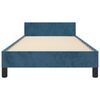 vidaXL Estructura de cama sin colch&oacute;n terciopelo azul oscuro 90x200 cm