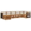 vidaXL Conjunto de sof&aacute;s de exterior 6 uds. Natural