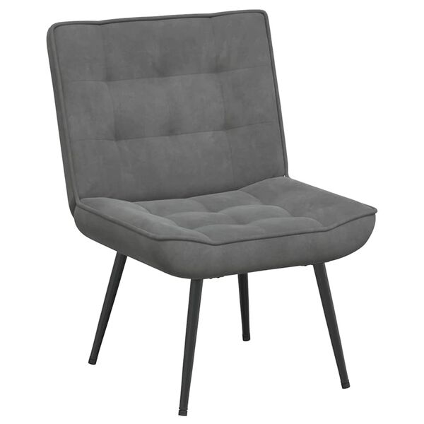 vidaXL Sill&oacute;n de relax con reposapi&eacute;s terciopelo gris oscuro