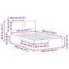 vidaXL Estructura de cama con cabecera Gris Claro 135 x 190 cm