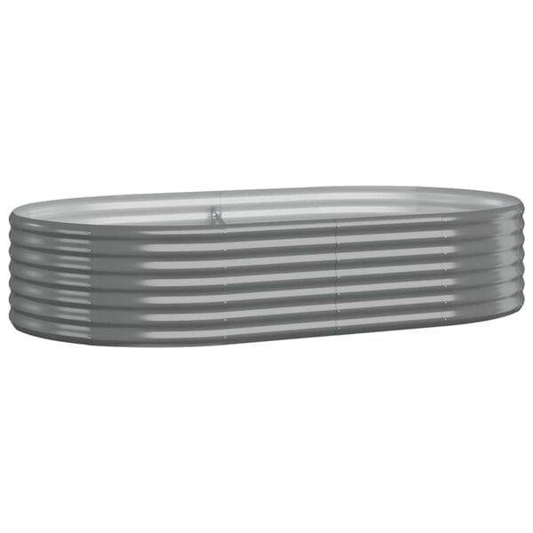 vidaXL Jardinera arriate acero galvanizado gris 175x100x36 cm