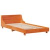 vidaXL Estructura de cama sin colch&oacute;n madera maciza marr&oacute;n 90x190 cm