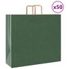 vidaXL Bolsas de papel con asas 50 uds verde 54x15x49 cm