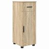 vidaXL Juego de muebles de ba&ntilde;o con caj&oacute;n 4 pcs Roble Sonoma