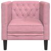 vidaXL Sillón Chesterfield de terciopelo rosa