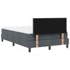 vidaXL Cama Box Spring LED con LED Gris oscuro 120 x 200 cm Terciopelo