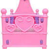 Cama de juguete para muñeca rosa + morada