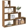 vidaXL Librer&iacute;a divisora 4 niveles roble artisan 143,5x29x143,5 cm
