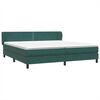 vidaXL Cama box spring con colchones terciopelo verde oscuro 180x220cm