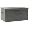 vidaXL Caja de almacenaje tela gris antracita 50x30x25 cm