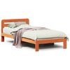 vidaXL Estructura de cama sin colchón madera maciza marrón 75x190 cm