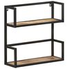vidaXL Estanter&iacute;a de pared de madera de mango rugosa 60x20x60 cm