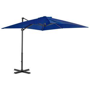 vidaXL Sombrilla jardín voladiza palo aluminio azul azure 250x250 cm