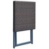 vidaXL Set de comedor de jard&iacute;n plegable 5 pzas rat&aacute;n sint&eacute;tico marr&oacute;n