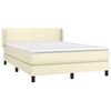 vidaXL Cama box spring con colch&oacute;n cuero sint&eacute;tico crema 140x190 cm