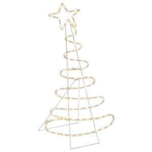 vidaXL Cartel LED de &aacute;rbol de Navidad LOVIISA 100 LED Blanco C&aacute;lido