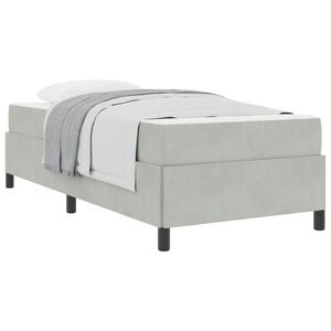 vidaXL Estructura de cama con colch&oacute;n Gris Claro 100 x 200 cm tela