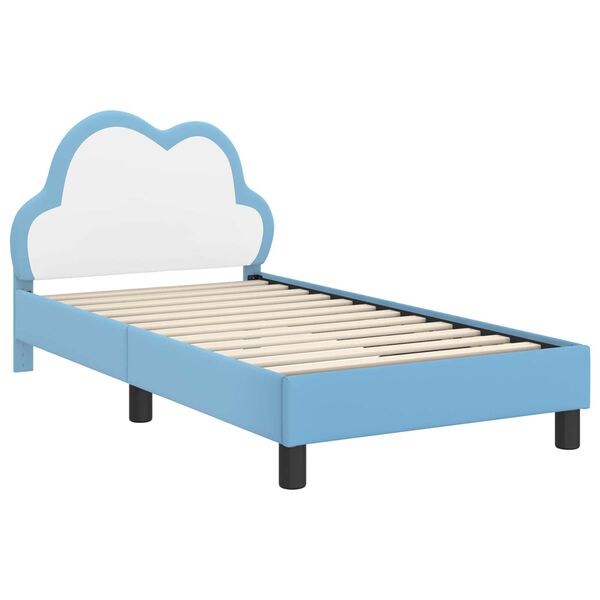 vidaXL Estructura de cama con cabecera Azul 80 x 160 cm PU