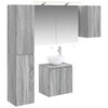 vidaXL Juego de Muebles de Ba&ntilde;o 5 uds. Sonoma gris