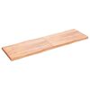 vidaXL Tablero mesa madera tratada borde natural marr&oacute;n 200x60x(2-6)cm