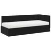 vidaXL Estructura de Cama Esquina con Colch&oacute;n 2 pcs Negro Terciopelo