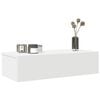 vidaXL Estante de pared con cajones de madera contrachapada blanco