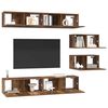 vidaXL Conjunto de mueble de TV Montaje en la pared 6 pcs Madera Vieja