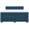 vidaXL Cama box spring con colch&oacute;n terciopelo azul 180x200 cm