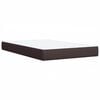 vidaXL Cama box spring con colch&oacute;n tela marr&oacute;n oscuro 120x200 cm