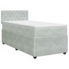 vidaXL Cama box spring con colch&oacute;n Gris Claro 100 x 200 cm Terciopelo