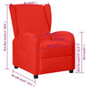 vidaXL Sill&oacute;n orejero reclinable de cuero sint&eacute;tico rojo