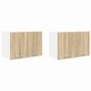 vidaXL Mueble colgante con puerta 2 pcs Roble Sonoma y 60 x 31 x 40 cm