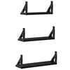 vidaXL Estante de pared Montaje en la pared 3 pcs Roble Negro
