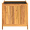 vidaXL Jardinera con forro madera maciza de acacia 50x50x50 cm