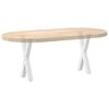 vidaXL Patas para mesa de centro en forma de X (2 unidades), color blanco, 28 x (42-43) cm, acero