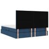 vidaXL Cama con tira de luces LED con cabecera Azul 180 x 200 cm tela